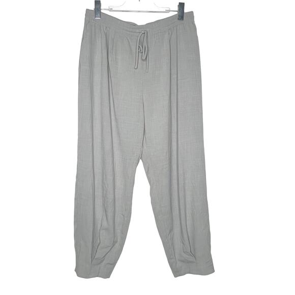 EXPRESS High Rise Jogger Pants Relaxed Fit Elastic Waist Drawstring Gray Size L - Picture 9 of 9